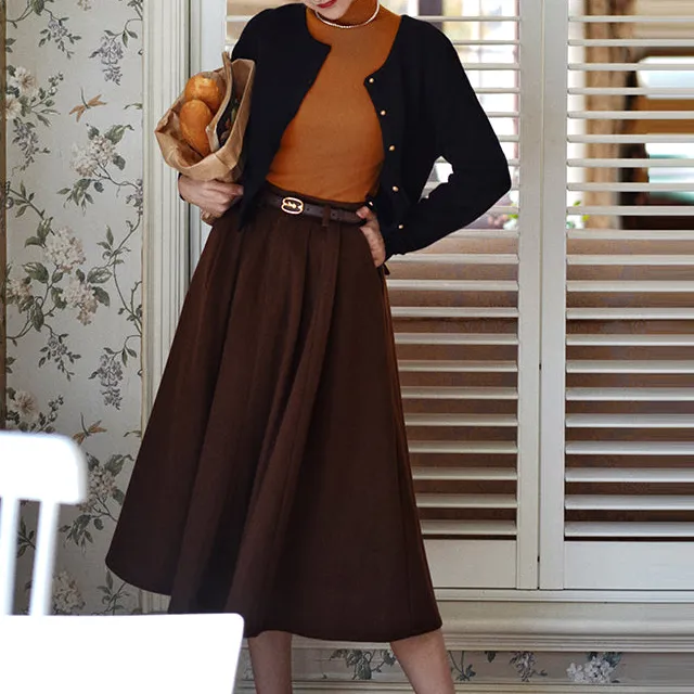 Smooth Daily Everyday Casual Polyester Skirt