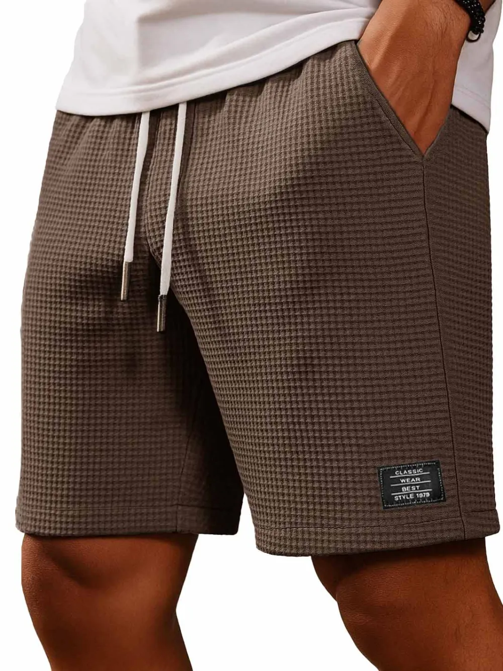 Relaxed Textured Knit Pocket Shorts