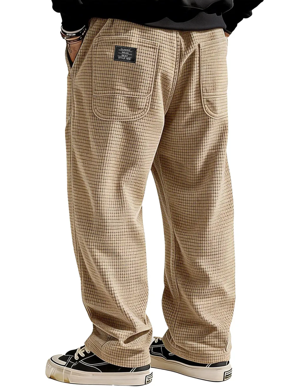 Tailored Textured Knit Pocket Relaxed Pants