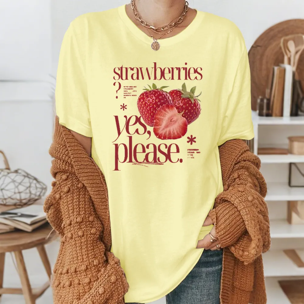 Vintage Fruit Strawberry Graphic Tees