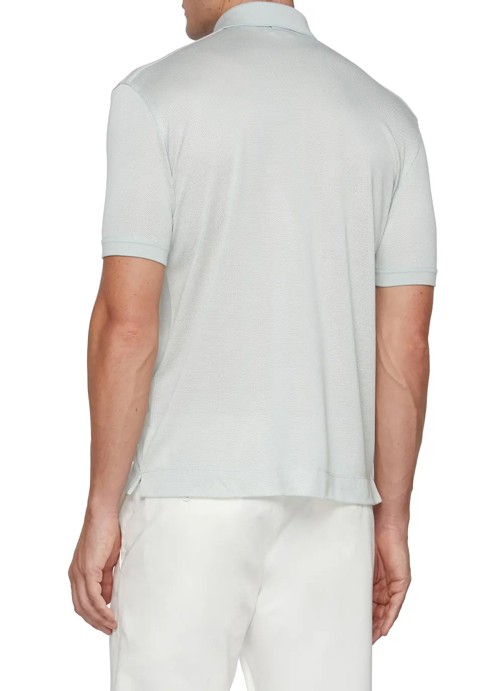 Soft And Comfortable Silk Light Blue Polo Shirt