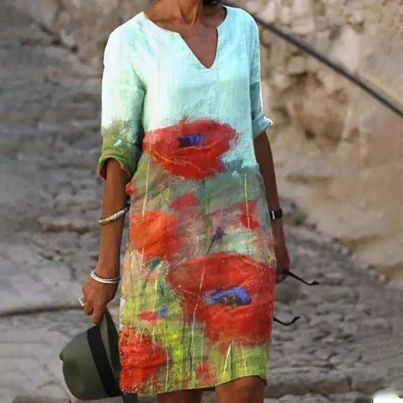 Women's Floral Evening Dress