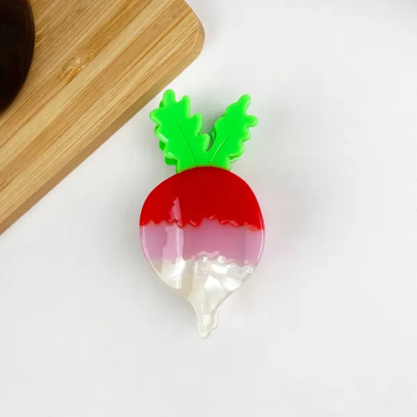 Radish Shape Acetate Hair Claw