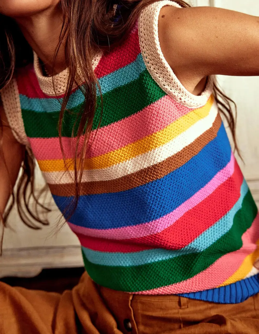 Callie Crochet Trim Tank