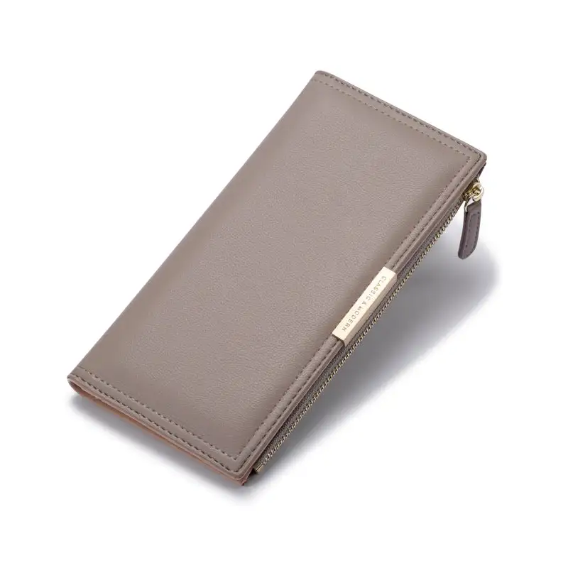 Minimal Slim Zip Wallet Clutch