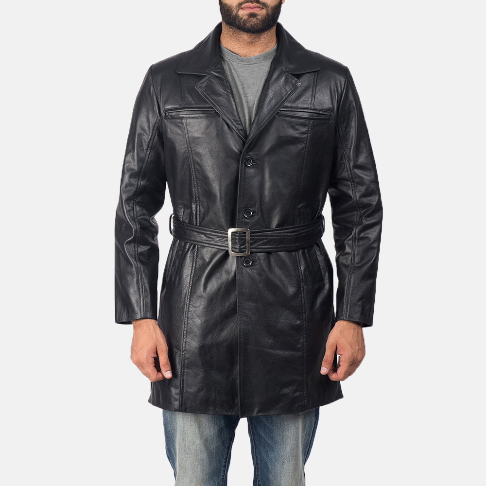 Men's Refined Leather Coat