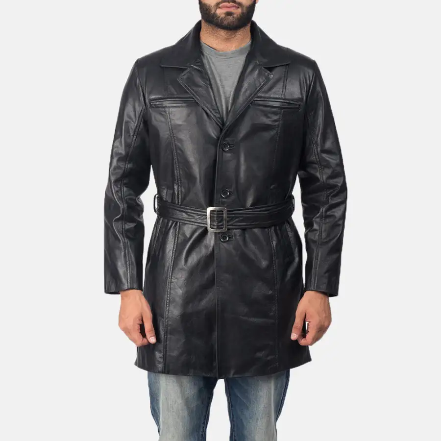 Men's Refined Leather Coat