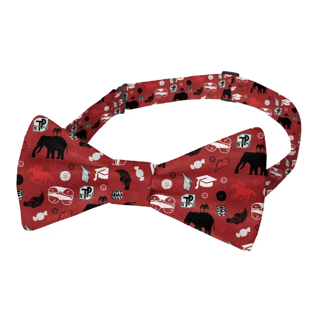 Garden Elephant Heritage Motif Bow Tie