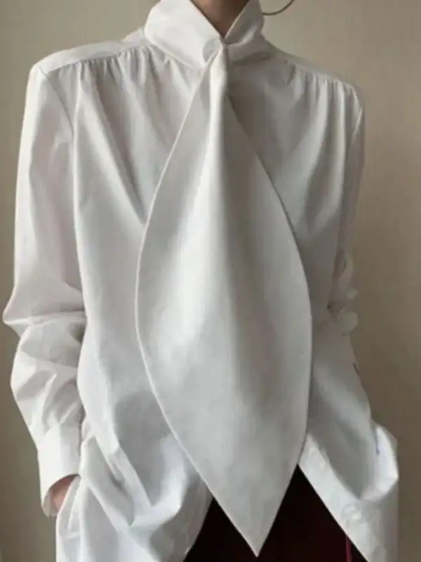 Women's High-Neck Relaxed Blouse