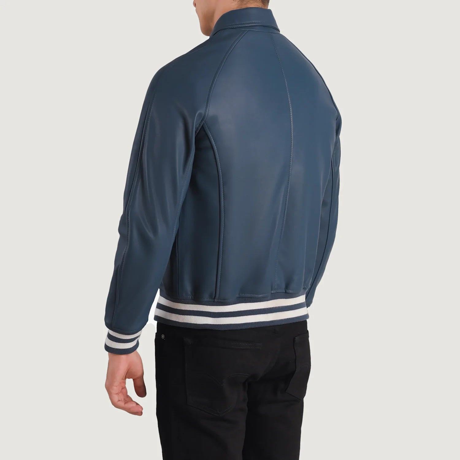 Men's Classic Rugged Leather Varsity Jacket