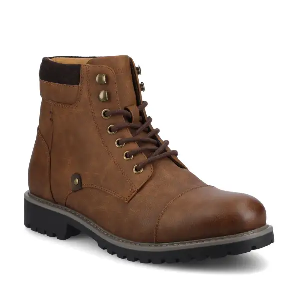 Wide Width Cap Toe Ankle Work Boots