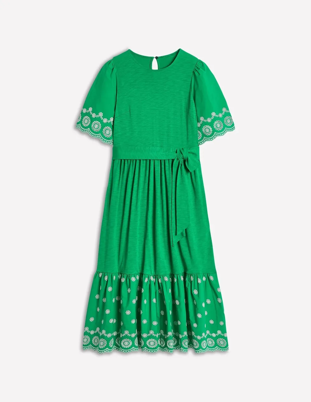 Isabel Broderie Mix maxi Dress