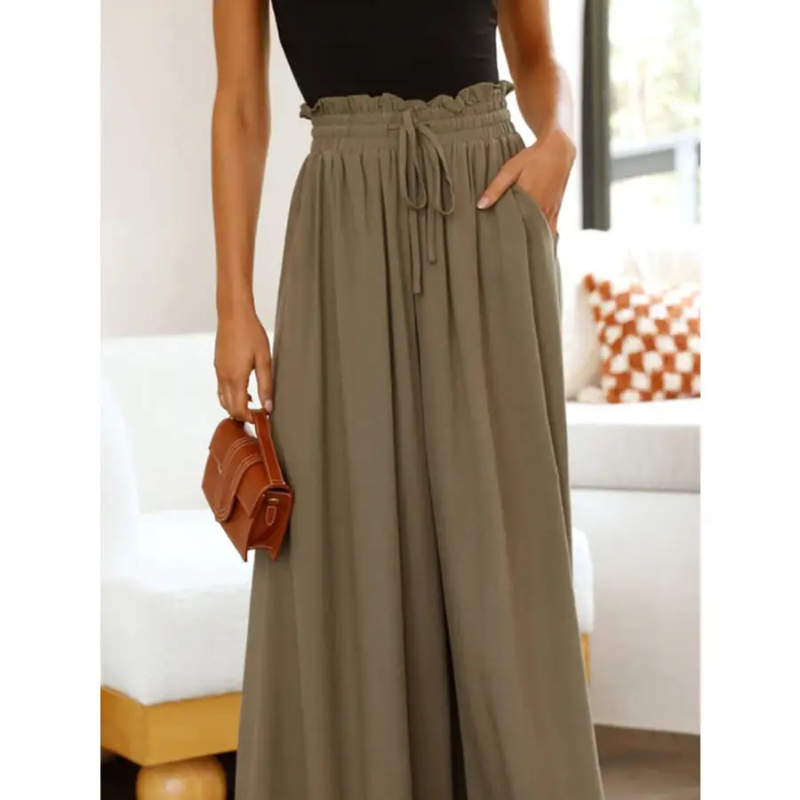 Casual Wide Leg Pants with Pockets