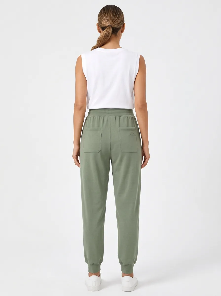 Women's Mountain Embroidered Patch-Pocket Jogger Pants
