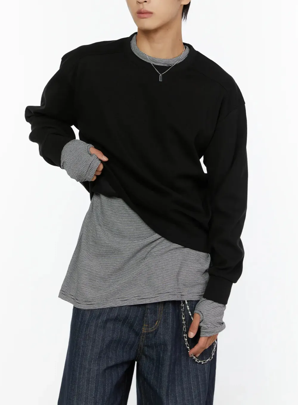 Men's Striped Long Sleeve Tee