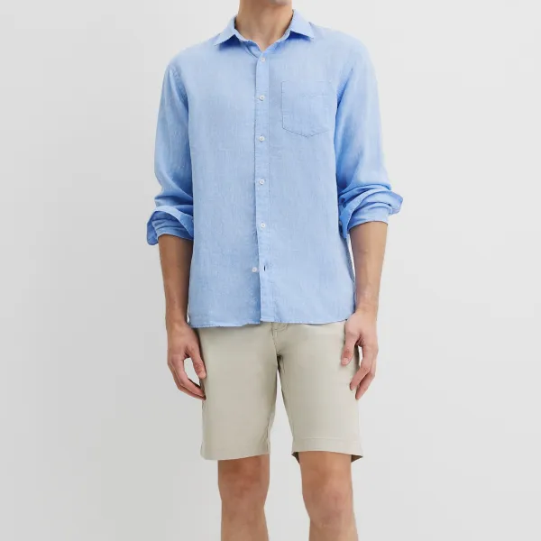 Men's Classic Regular Fit Linen Shirt