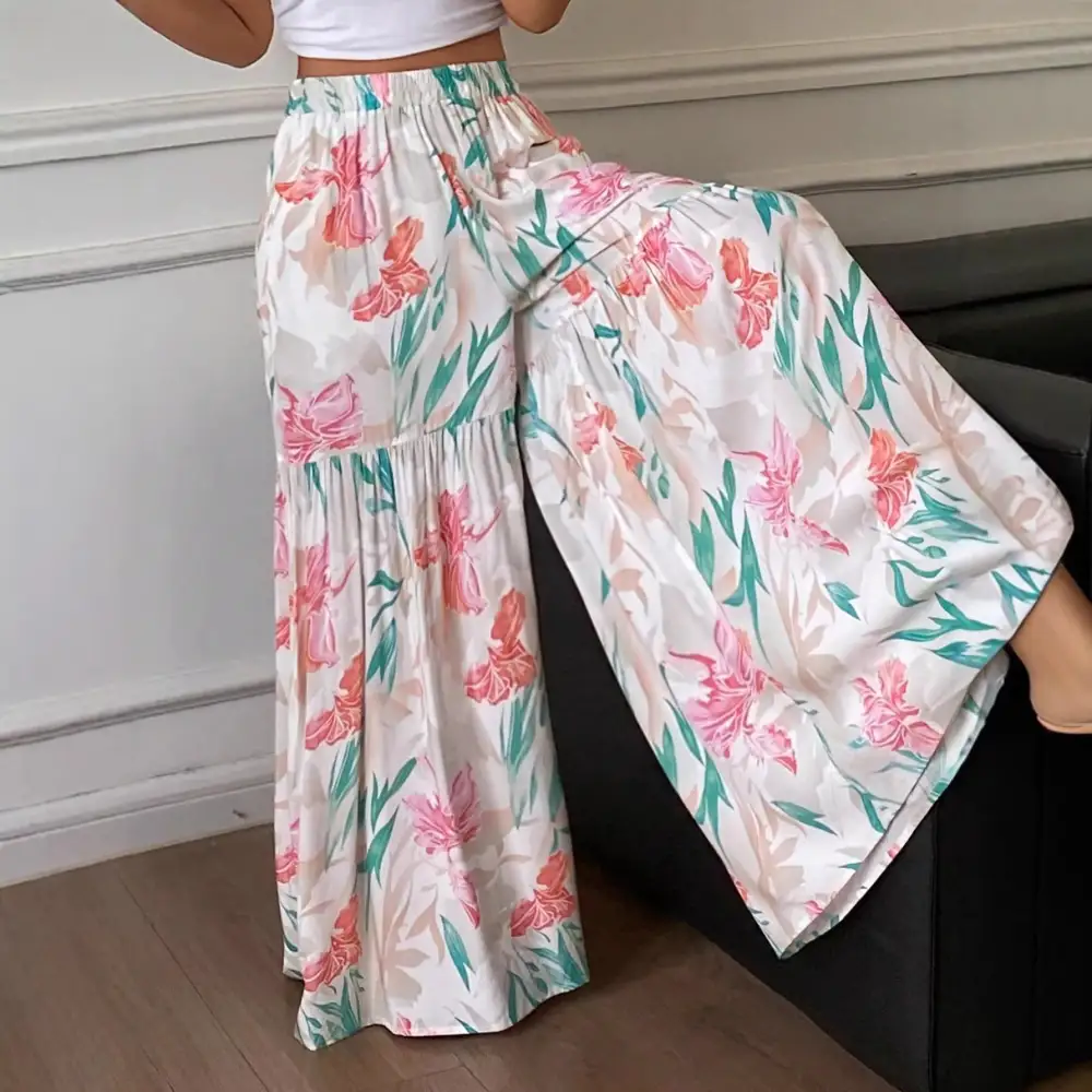 Women's High Waist Wide Leg Loose Fit Slim Fit Pants