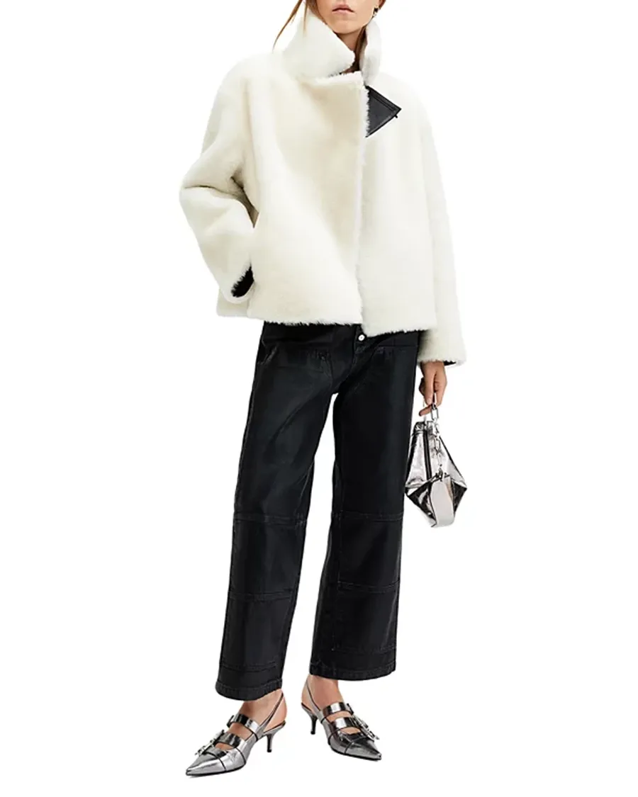 Multicolor Reversible Shearling Jacket