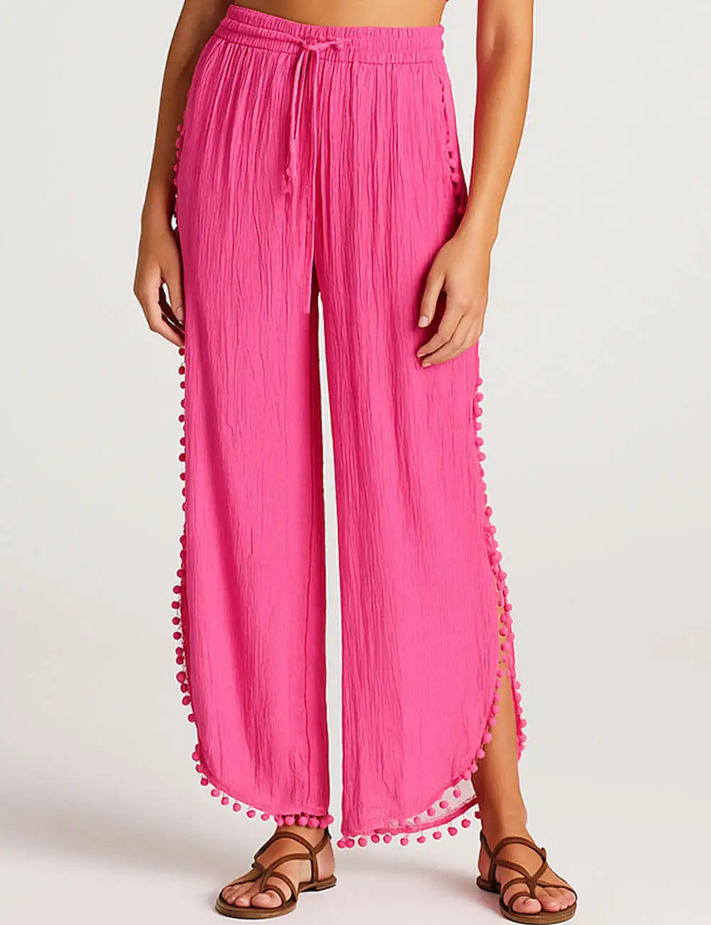Split Splice Wide Leg Pants