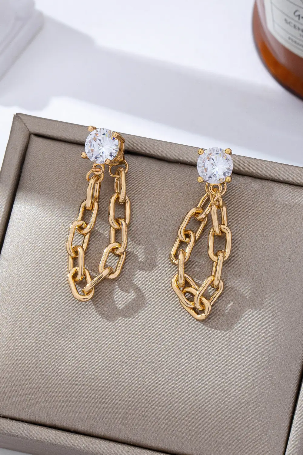 Crystal Stud Hoop And Drop