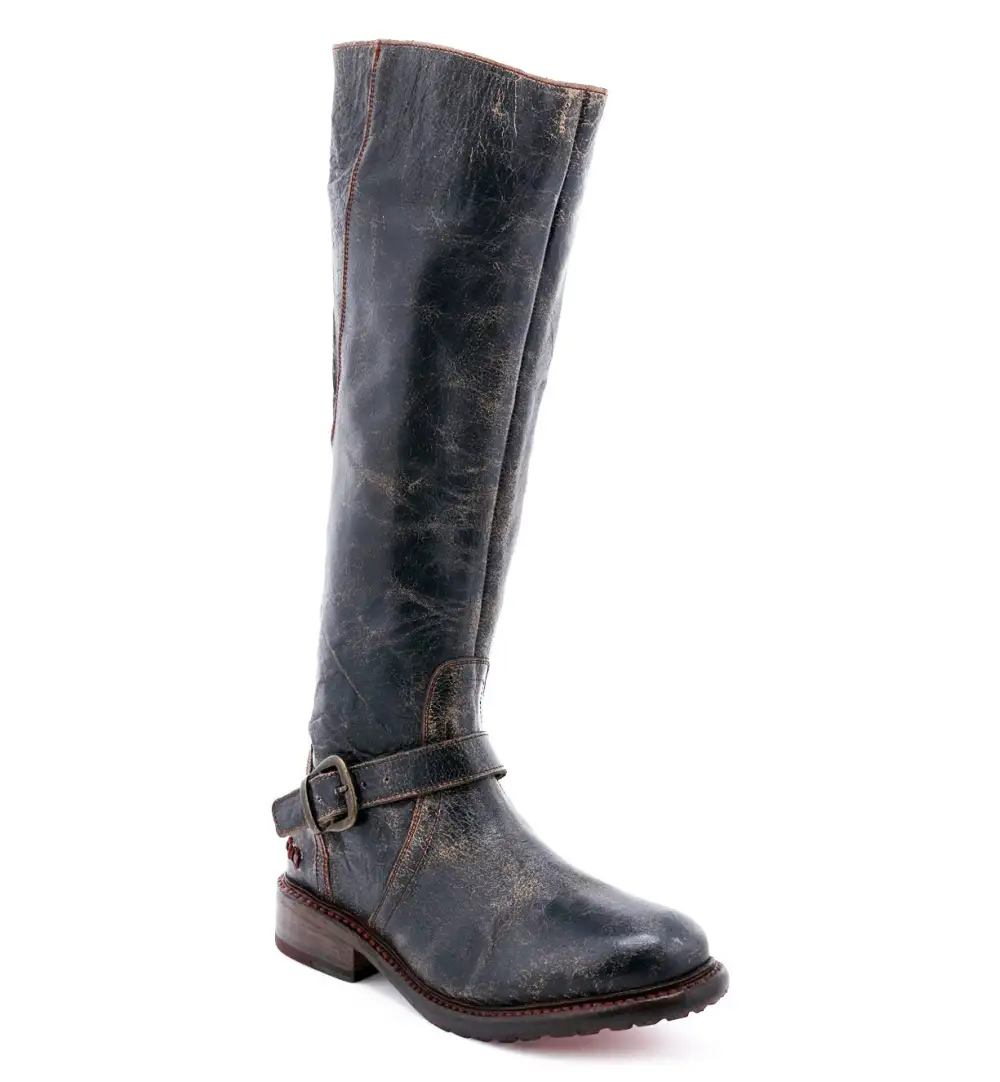 Buckled Layered Riding Boots