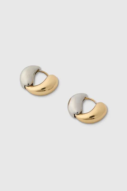 Gold Polished Huggie Earrings