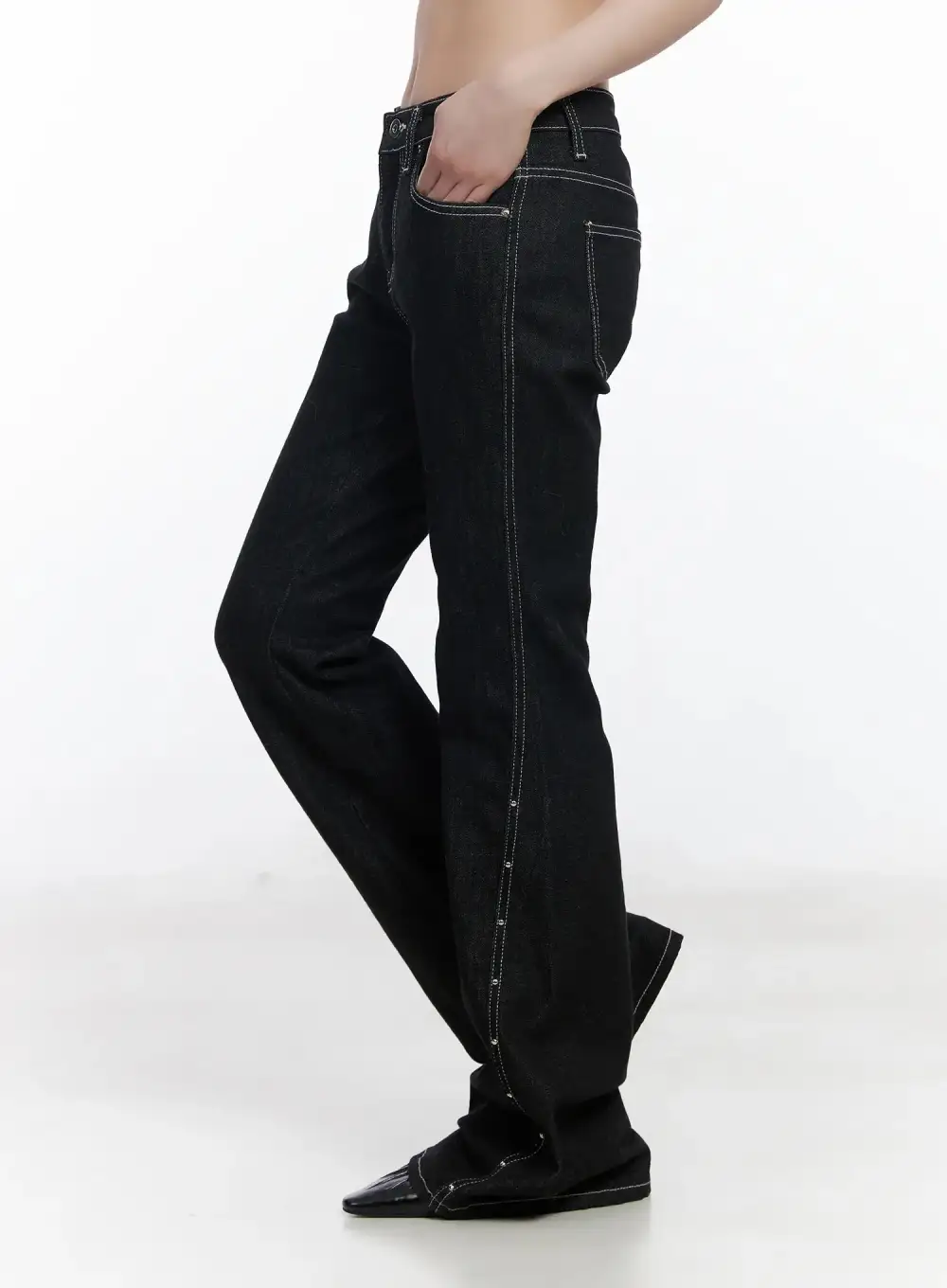 Stylish High-Waisted Bootcut Jeans