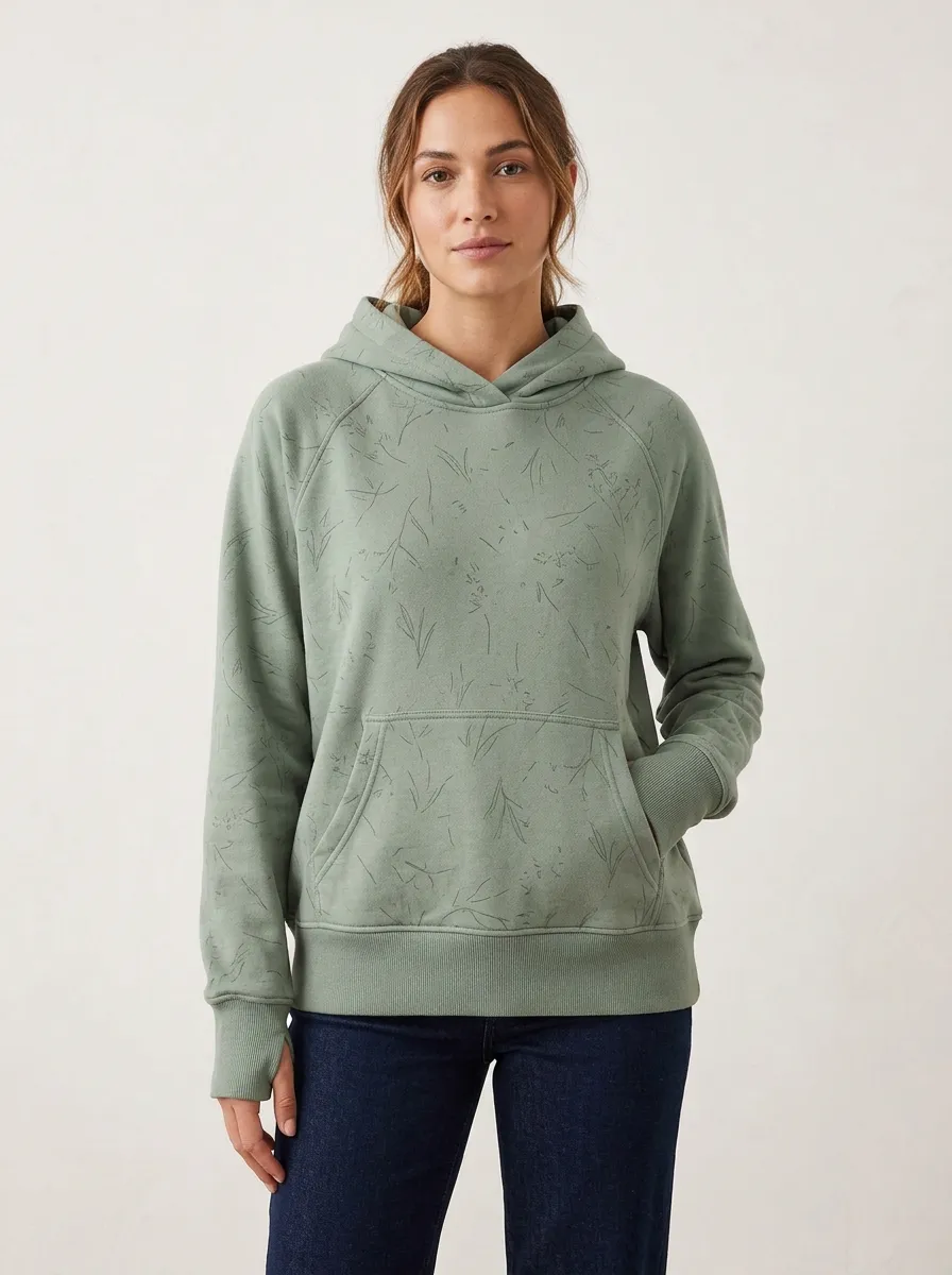 Women's Botanical Nature Inspired Graphic Hoodie