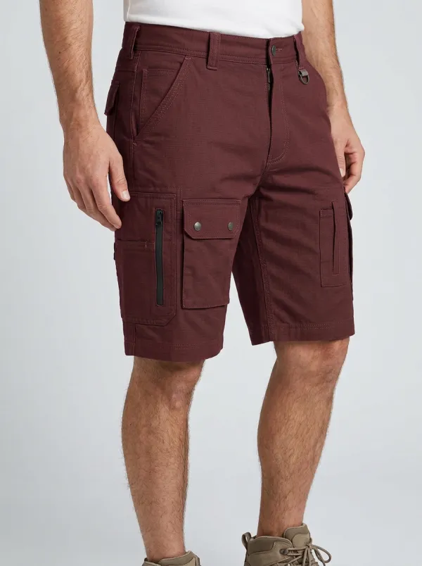 Men's Snap Cargo Pockets D-Ring Cargo Shorts