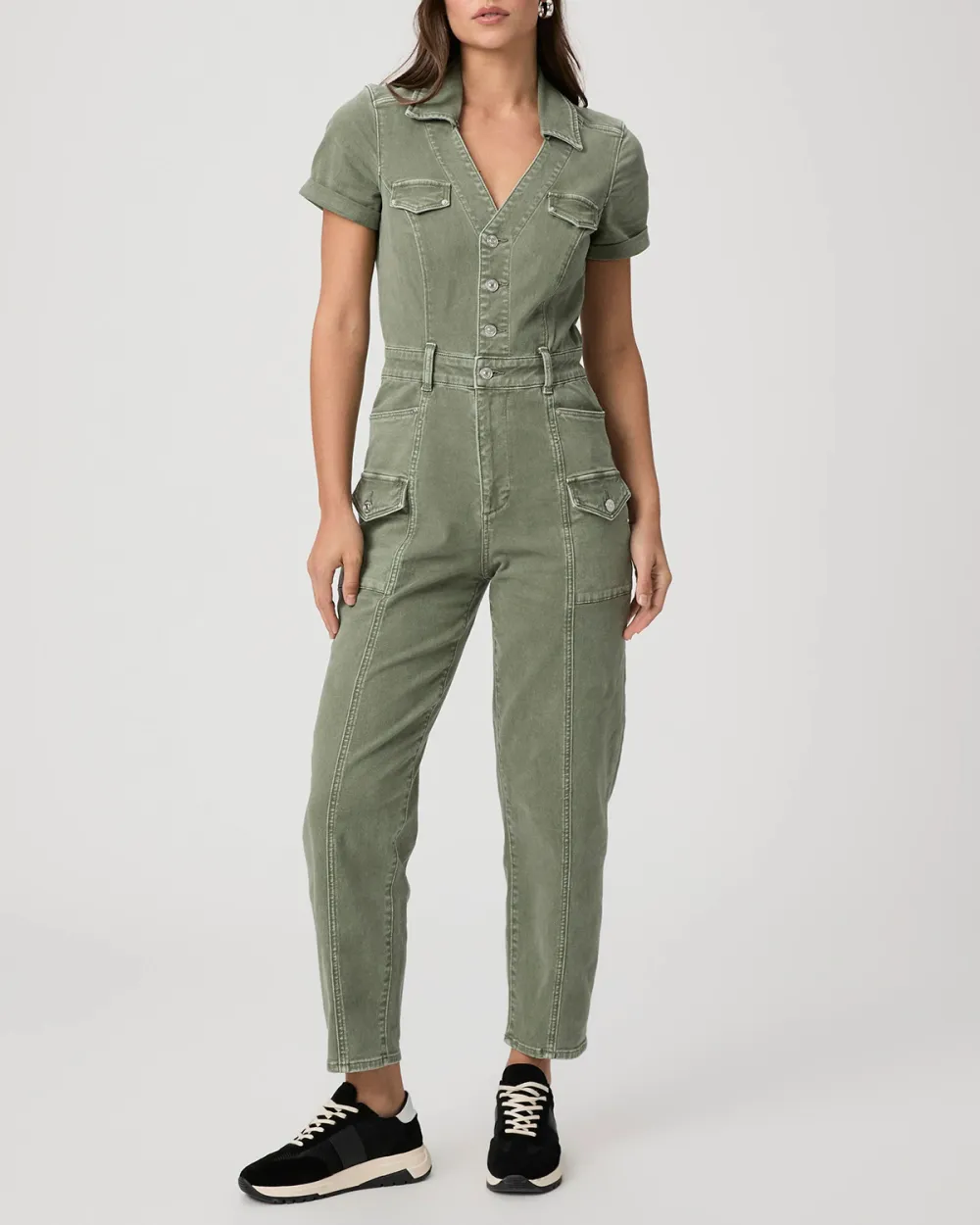 Olive Green Utility Style Jumpsuit