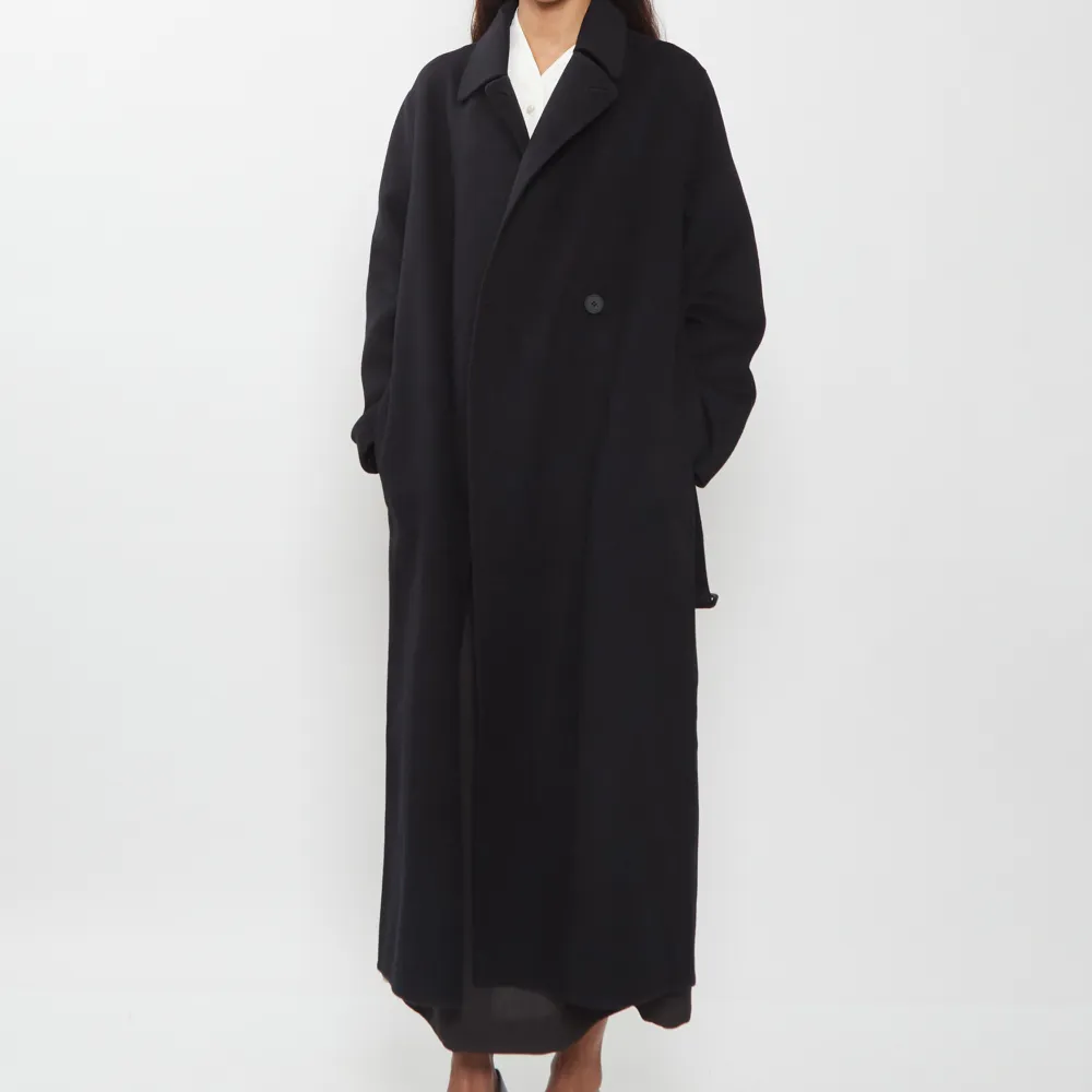 Women's Double Face Notch Lapel Double Breasted Coat