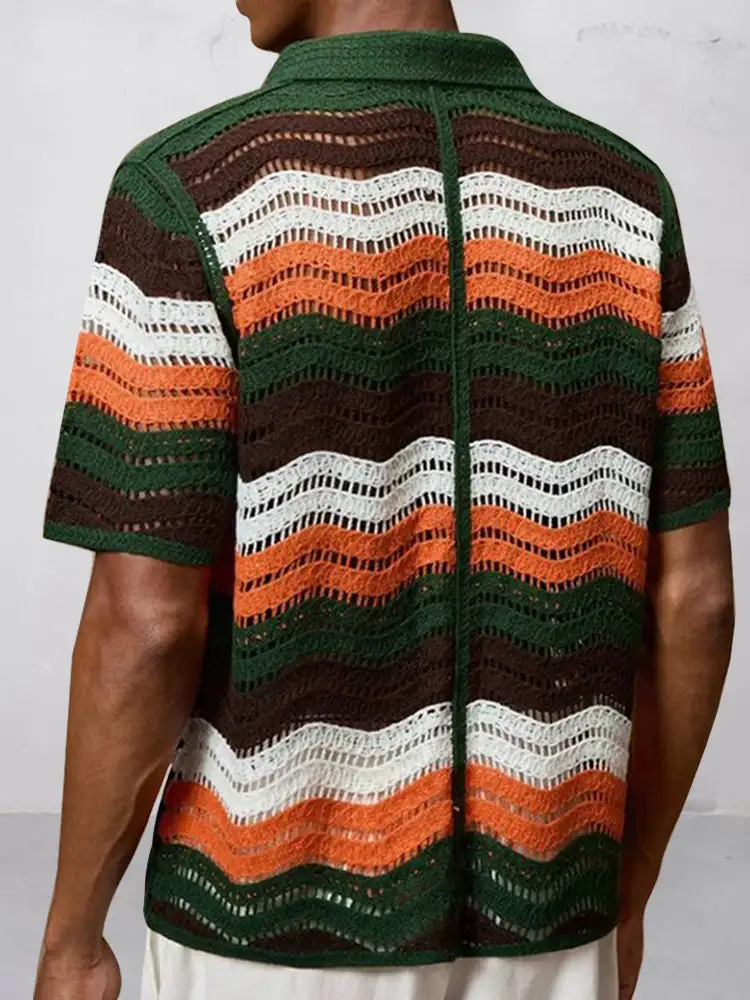 Open Stitch Utility Pocket Shirt