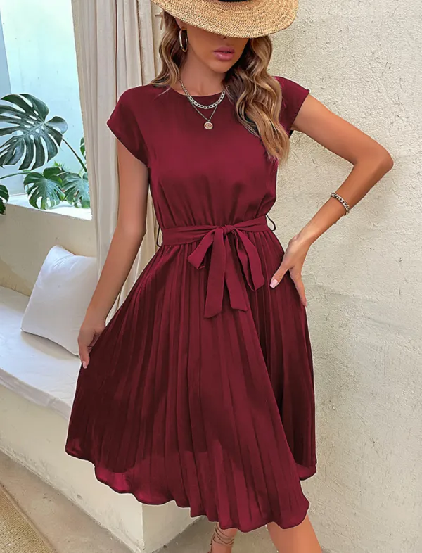 Wanda Pleated Midi Dress