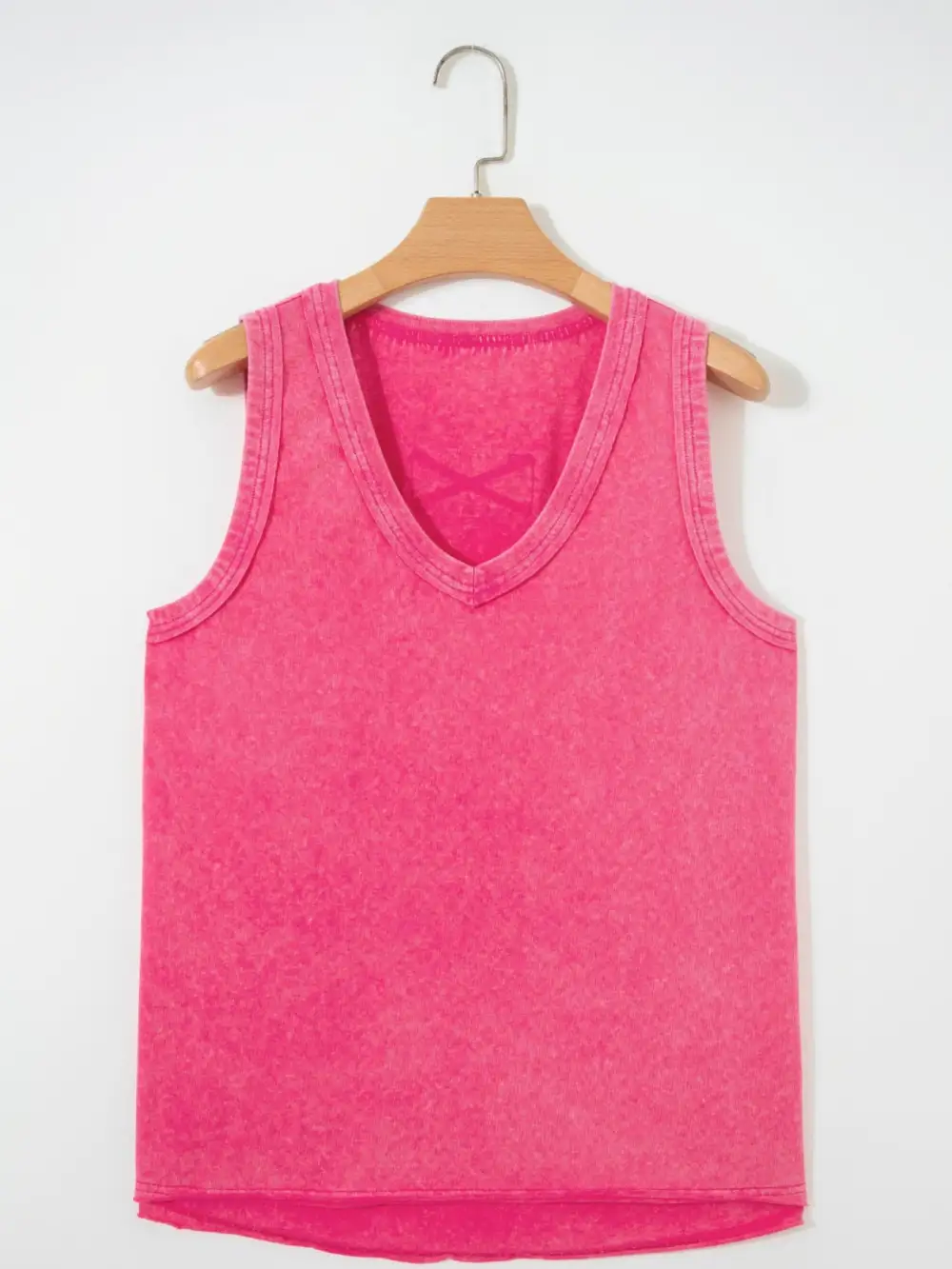 Mineral Wash V-Neck Tank Top