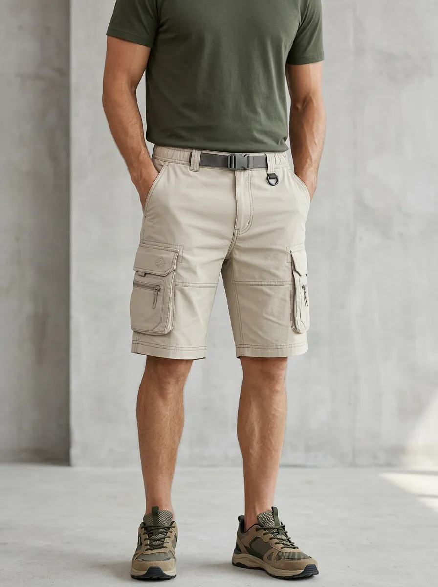 Men's Modern Cargo Outdoor Hiking Multi-Pocket Cargo Shorts
