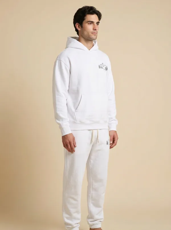 Men's Mountain Forest Graphic Pullover Hoodie Jogger Set