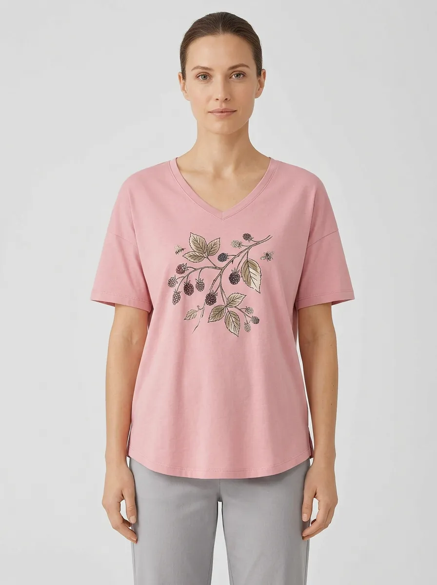 Women's V-Neck Graphic T-Shirt