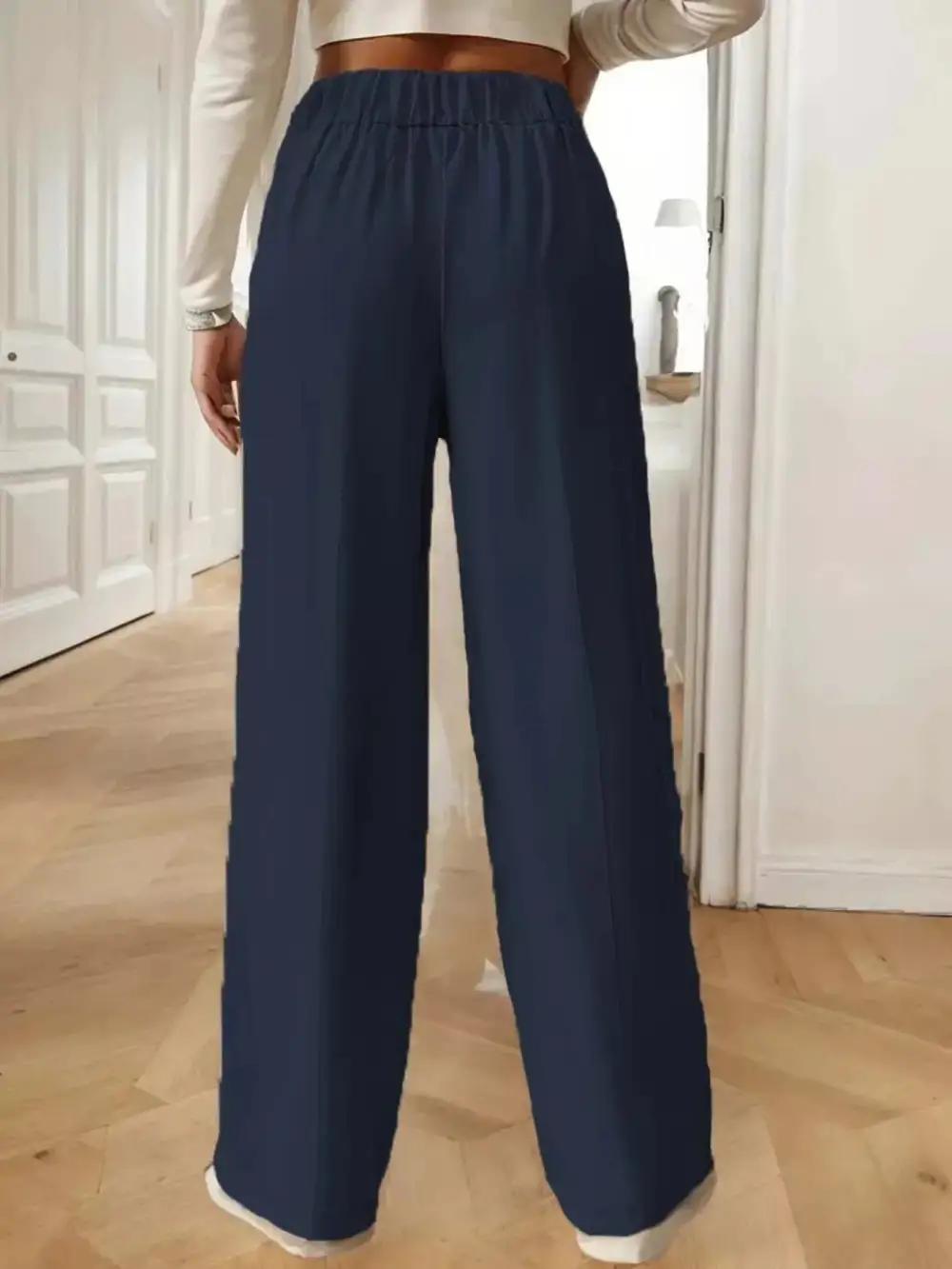 Wide Leg High Waist Cropped Pocketed Pants