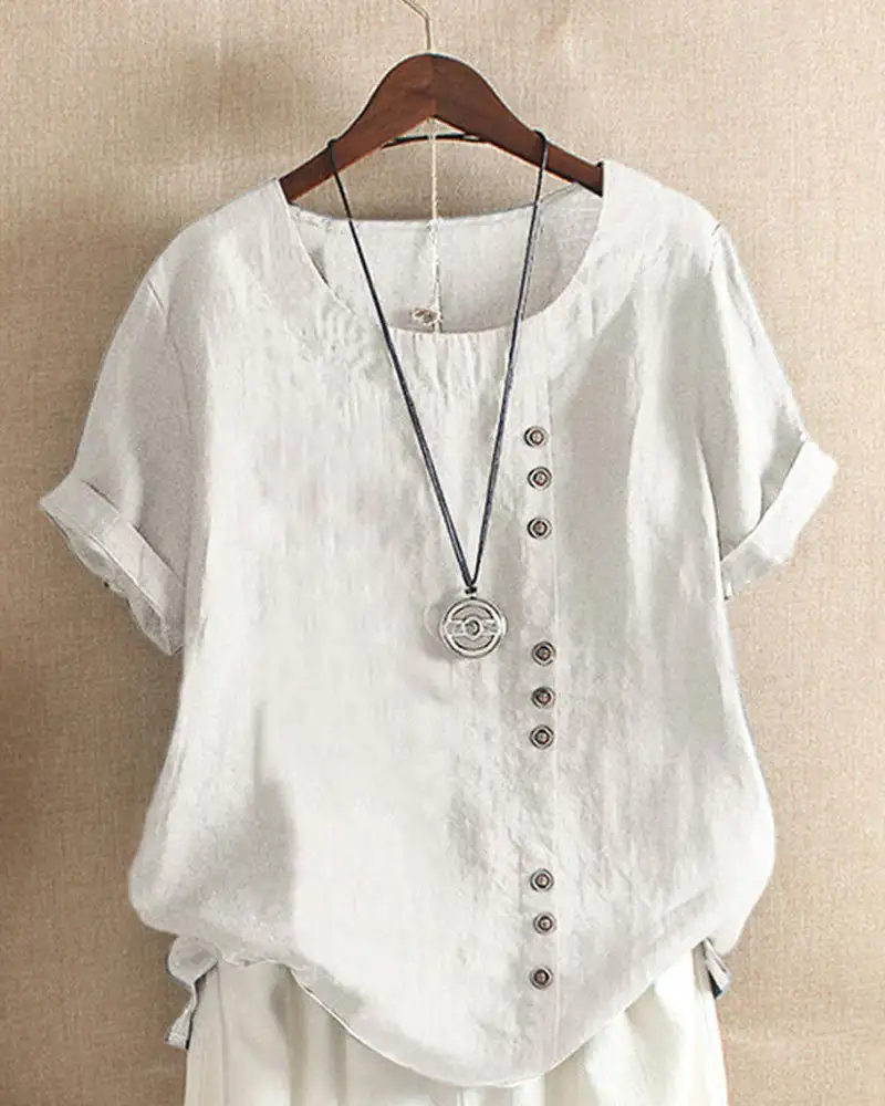 Linen Short Sleeve Casual Shirt