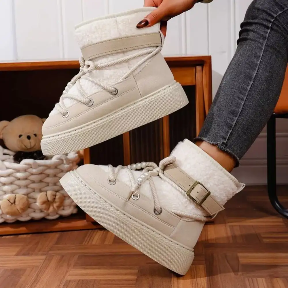 Refined Lace-Up Platform Boots