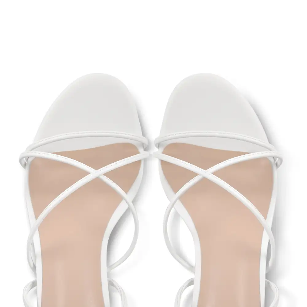 Open Toe Lace Up Chunky Sandals
