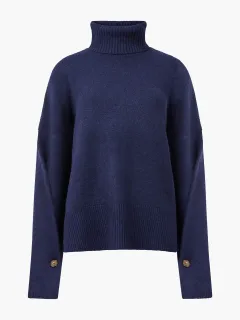 Gentle Style Soft High Collar Loose Sweater