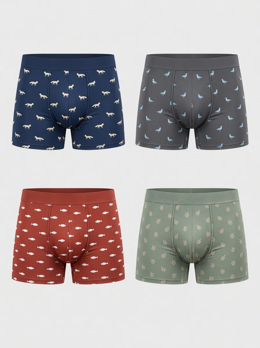 Men's Sterling Animal Nature Boxer Briefs 9-Pack