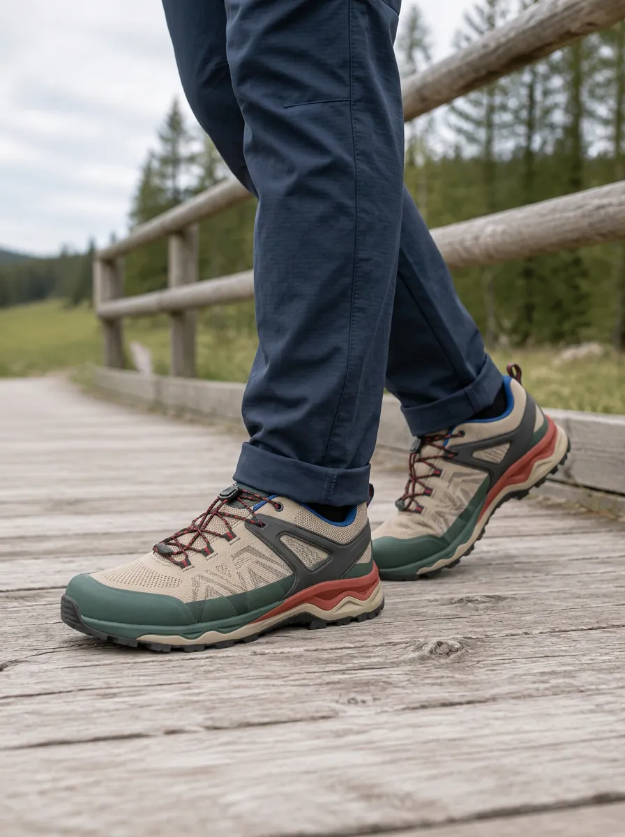 Men's Ridge Hiking Mountain Pattern Printed Shoes