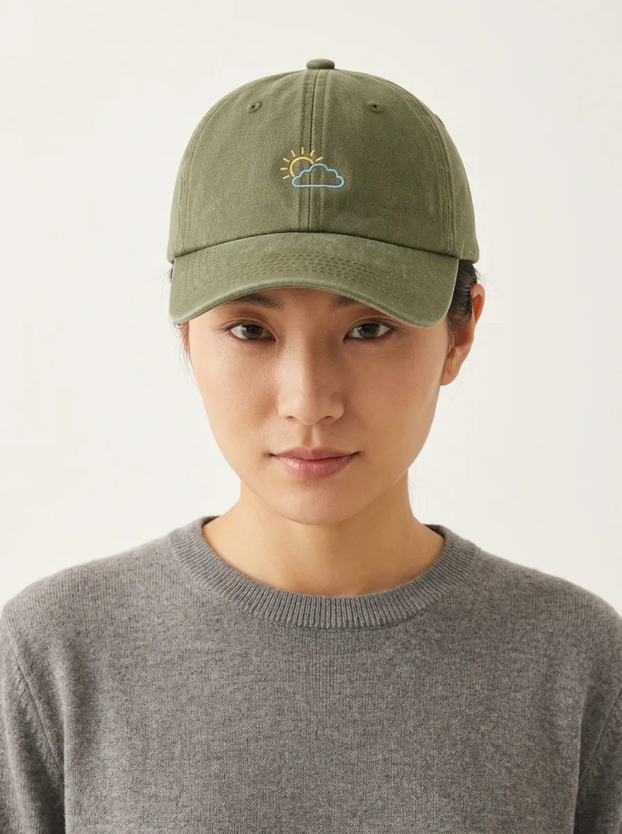 Unisex Weather Lover Sun Cloud Embroidered Baseball Cap
