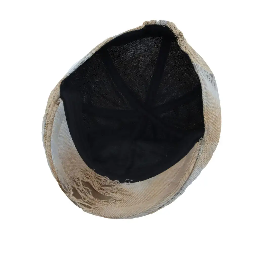 Cotton Distressed Newsboy Cap
