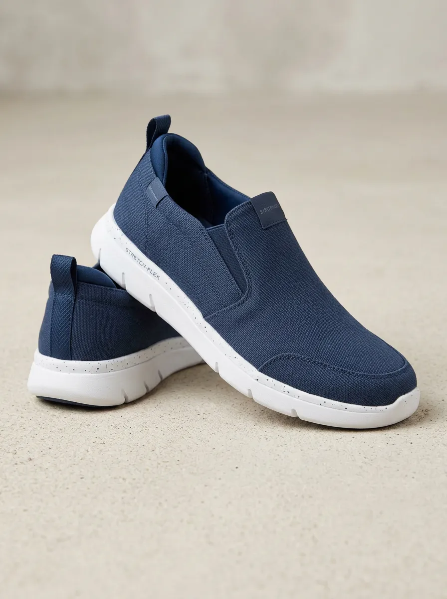 Streetwear Graphic Lifestyle Look Men's Stretch Canvas Shoes