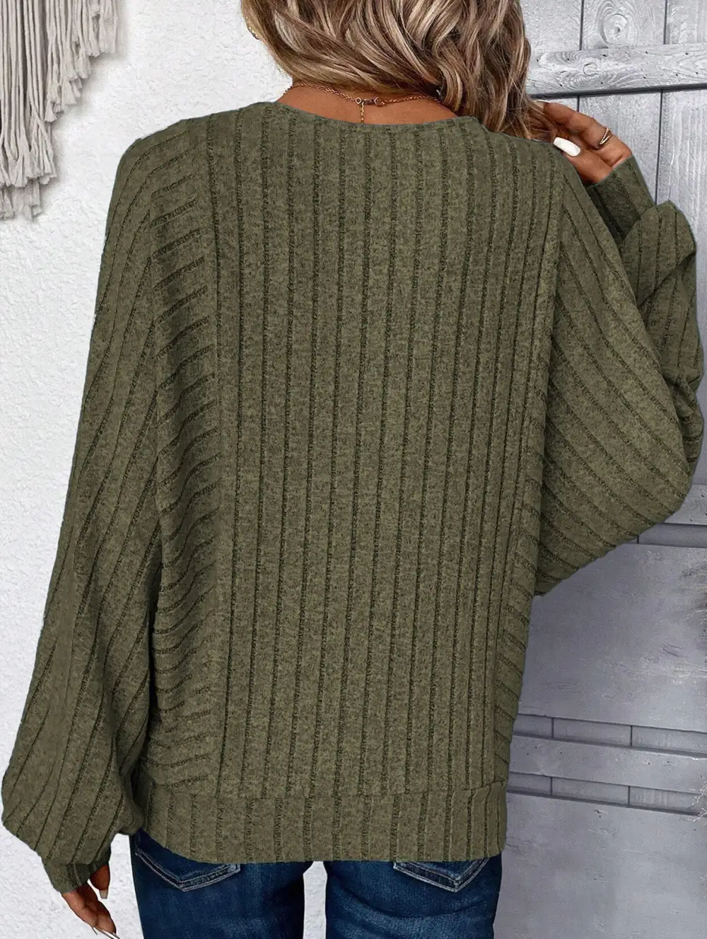 Plus Size Lantern Sleeve Top