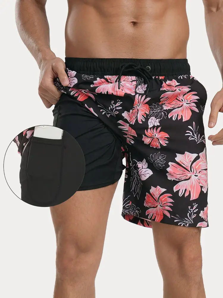 Printed Swim Trunks