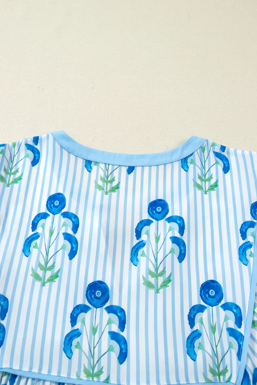 Blue Floral Plus Size Dress